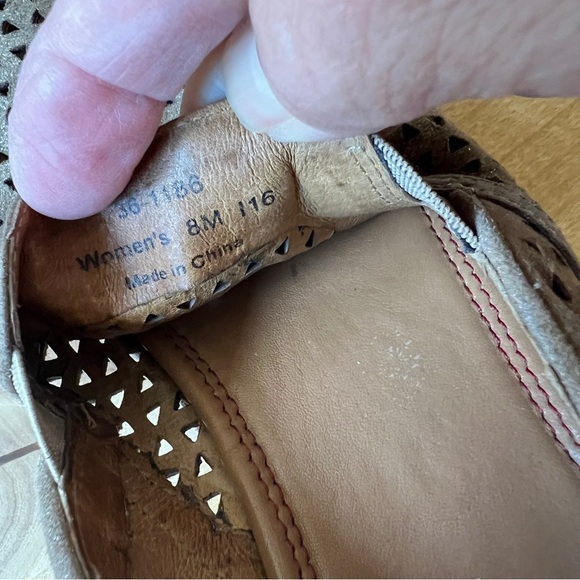 TRASK ALI PERFORATED SLIP ON LOAFERS SHOES WOMENS 8M PEWTER LEATHER UPPER… - Picture 10 of 10